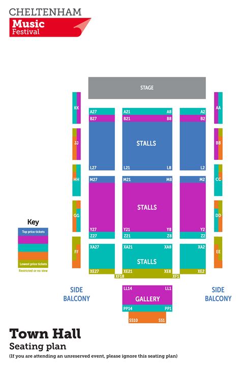 The Town Hall Seating Chart