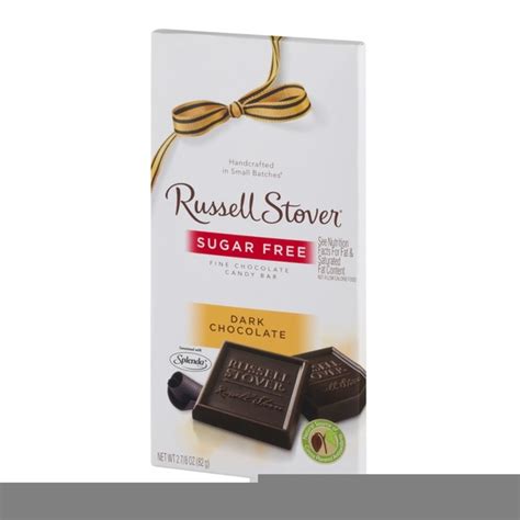 Russell Stover Sugar Free Fine Chocolate Candy Bar Dark Chocolate (2. ...