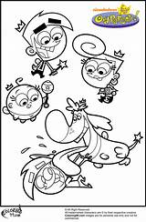 Fairly Coloring Pages Oddparents Parents Odd Wanda Fairy Cartoon  sketch template