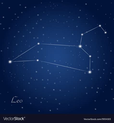 Leo constellation zodiac Royalty Free Vector Image