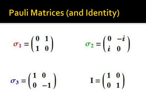 PPT - Electron Spin Statistics and Pauli Matrices PowerPoint Presentation - ID:2382388