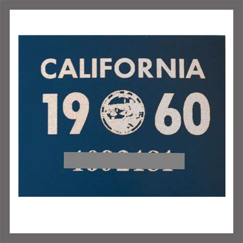 California License Plate Sticker Colors