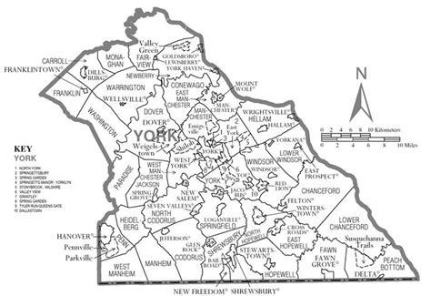 York County Map | County map, York county, Map