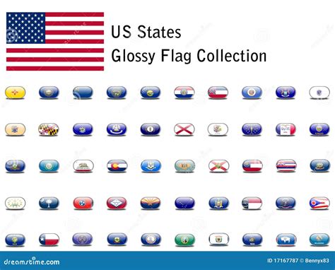 US State Flag Icons stock illustration. Image of alabama - 17167787