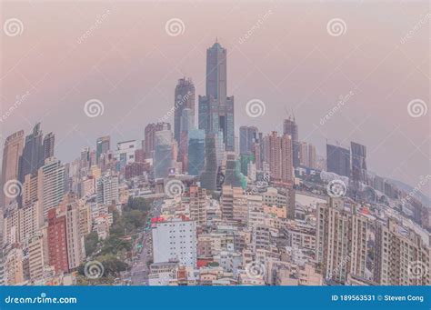 Kaohsiung Skyline during Pink Sunset Editorial Photo - Image of taiwan ...