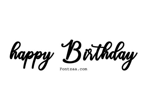 Happy Birthday Font - Fontzaa - Exclusive Fonts Library