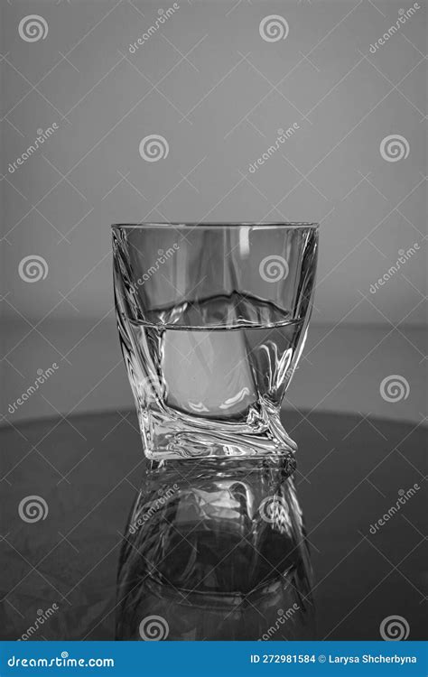 Clean Water in a Non-standard Glass Stock Photo - Image of empty, full: 272981584