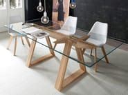 Rectangular tempered glass dining table TOKYO By AltaCorte