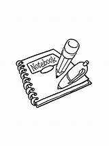 Notebook coloring pages sketch template
