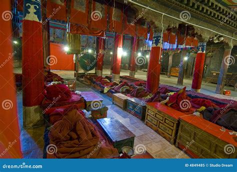 Interior Of Tibetan Monastery Stock Image - Image: 4849485