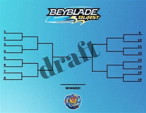 Beyblade Tournament Bracket & Certificates 16 players | Etsy