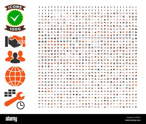 Collection Of 1000 Flat Vector Icons Stock Photo - Alamy