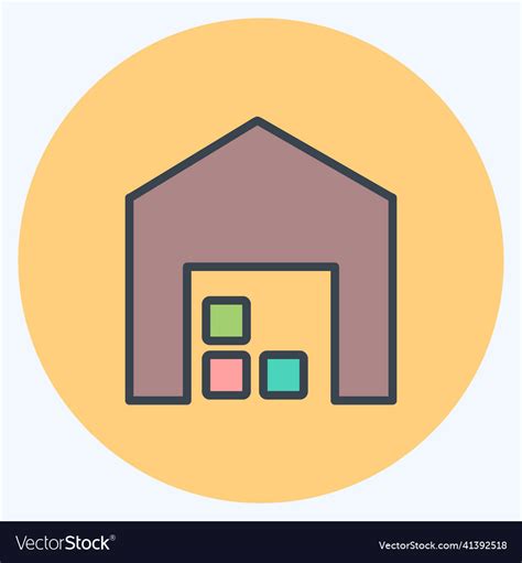 Store icon in trendy color mate style isolated Vector Image