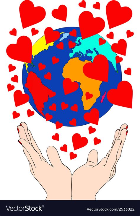 A whole world of love Royalty Free Vector Image