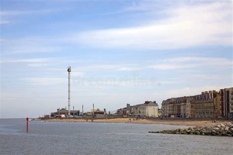 Rhyl beach stock photo. Image of skytower, outside, rocks - 40695094