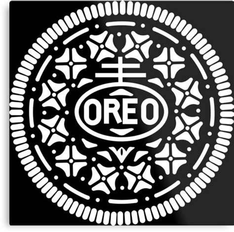 "Oreo Cookie Symbol (White)" Metal Prints by NathanR38 | Redbubble