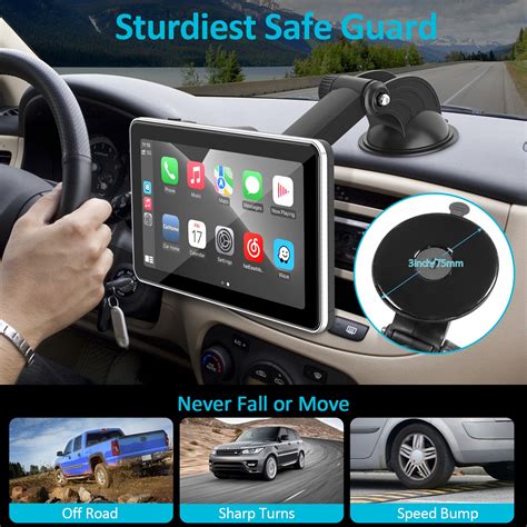 Car Stereo with Wireless Apple CarPlay&Android Auto, 7" IPS Touch Scre