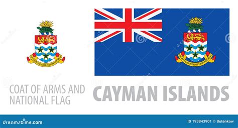 Vector Set of the Coat of Arms and National Flag of Cayman Islands Stock Vector - Illustration ...