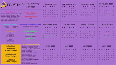 School Calendars | School District of Cudahy