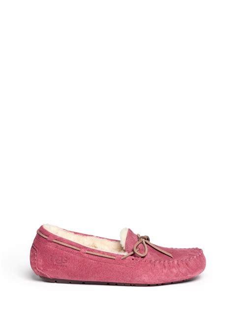 UGG Dakota Shearling Slippers in Pink - Lyst