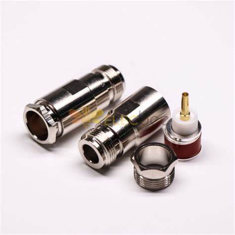 N Type Straight Female Coaxial Connector Clamp Type for Cable