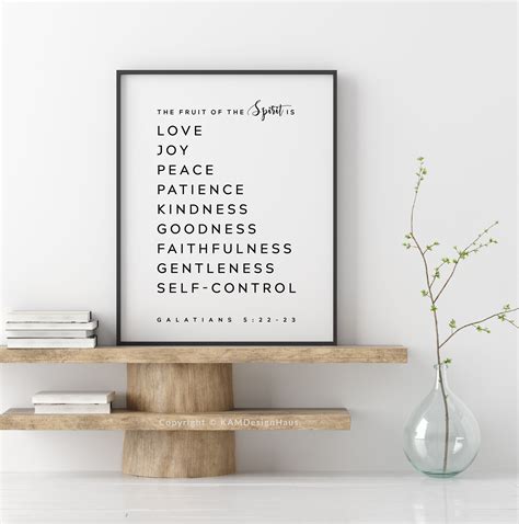 Galatians 5:22-23 Bible Verse Printable Wall Art Fruit of the | Etsy