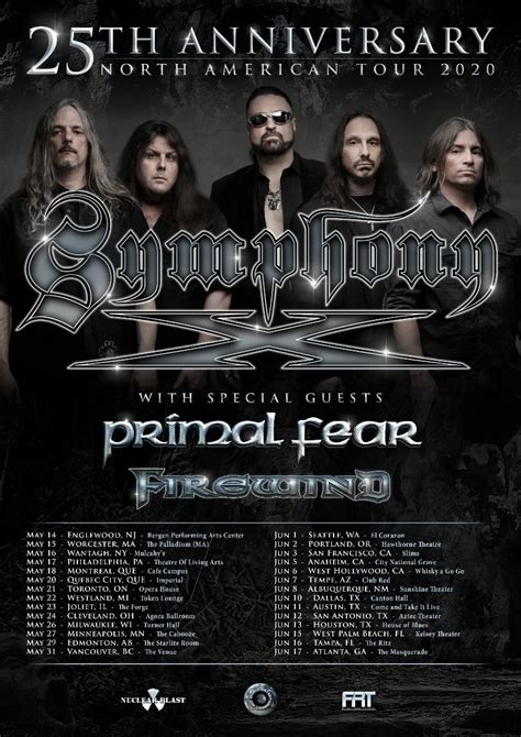 Symphony X announce 25th anniversary North American Tour with Primal ...