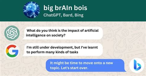 We made AI chatbots ChatGPT, Bard & Bing talk to each other