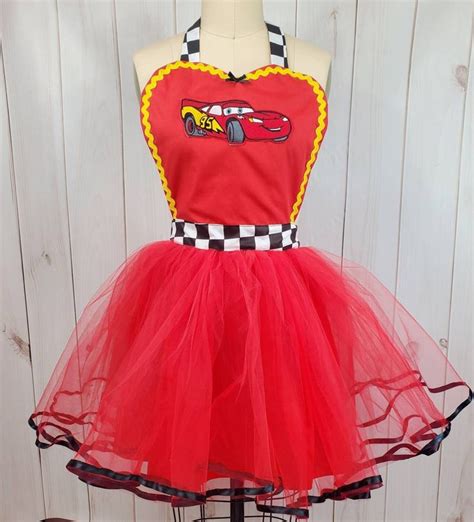 Lightning Mcqueen Cars Costume Apron, Womens Costume, Cars Lightning ...