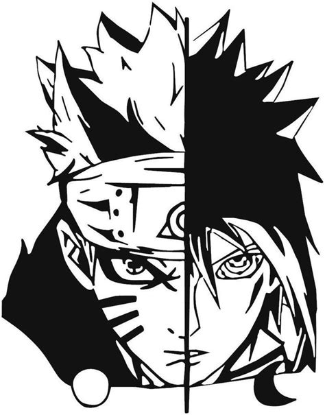 Naruto Uzumaki Noir Et Blanc - IMAGESEE