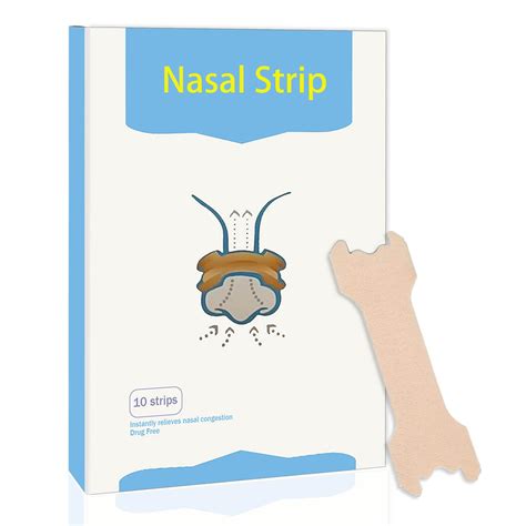 10 Pcs Large Tan Nasal Strips for Snoring Relief and Nose Congestion