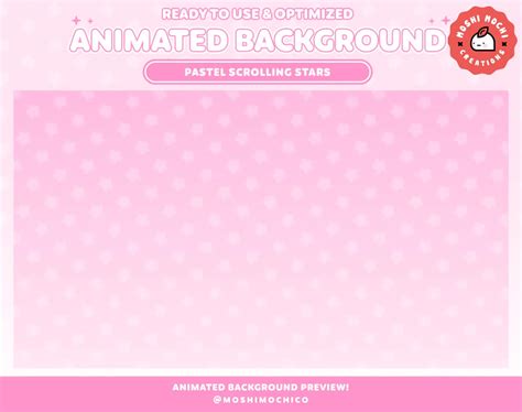 Animated Stream Background Starry Twitch Overlay Custom ...