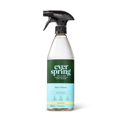 Lemon & Mint Glass Cleaner - 28 fl oz - Everspring | Cleaning, Best ...