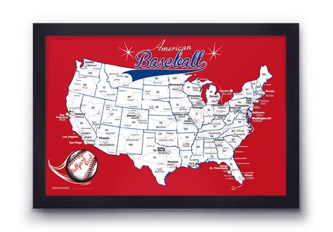 Baseball Stadium Map - Framed - Texas Rangers – GeoJango Maps