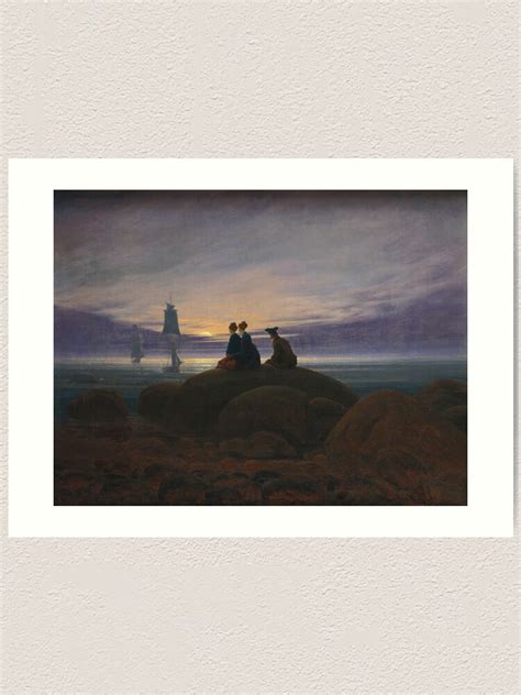 "Caspar David Friedrich - Moonrise over the Sea (1822) in Alte Nationalgalerie" Art Print for ...