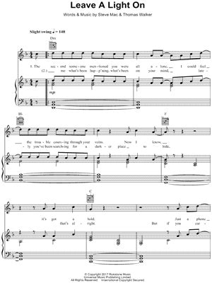 "Leave a Light On" Sheet Music - 12 Arrangements Available Instantly ...