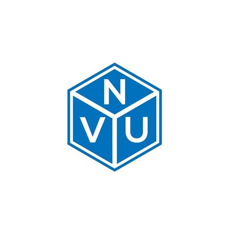 NVU letter logo design on black background. NVU creative initials ...