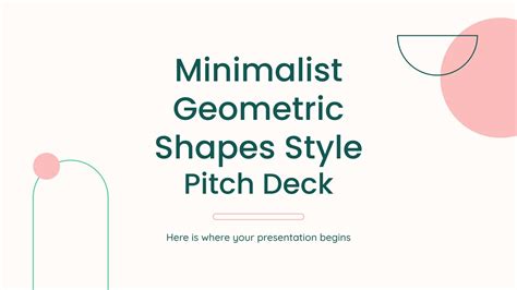 Minimalist Geometric Shapes Style Pitch Deck | Google Slides