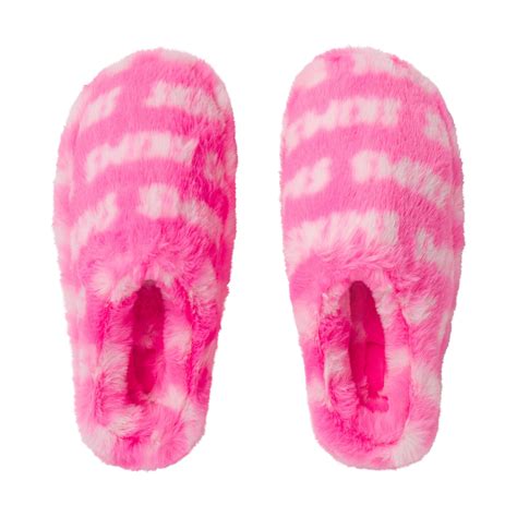 VALENTINE'S LOGO SLIPPER | NEON PINK LOGO