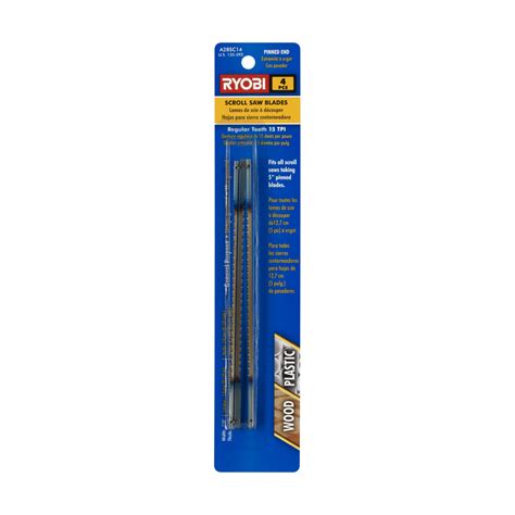 4 PC. Tooth Per Inch Scroll Saw Pinned Blades... - RYOBI Tools