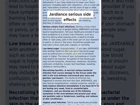 Jardiance side effects - YouTube