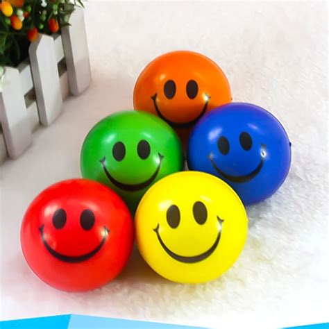 1 Piece Early Childhood Educational Children's Toy Smiley Ball Soft Anti Stress Toys For ...