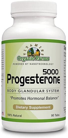 Organic Farm Vitamins Progesterone 5000 - Body glandular System Dietary ...