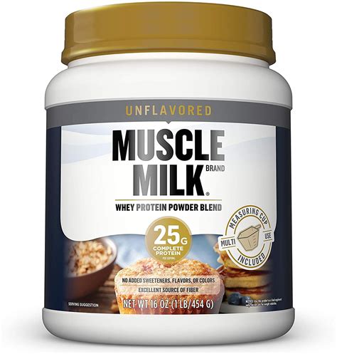 Muscle Milk Whey Protein Powder Blend, Unflavored, 25g Protein, 1lb - Walmart.com