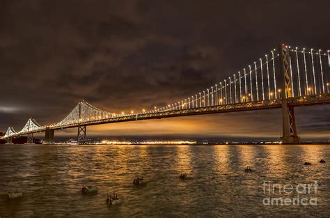 Bay Bridge Lights Photograph by Judy Wolinsky | Fine Art America