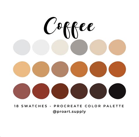 COFFEE PROCREATE COLOR Palette Brown Orange Tan Beige & | Etsy in 2020 ...