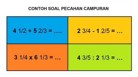 Contoh Soal Pecahan Campuran Dan Jawabannya - Cilacap Klik