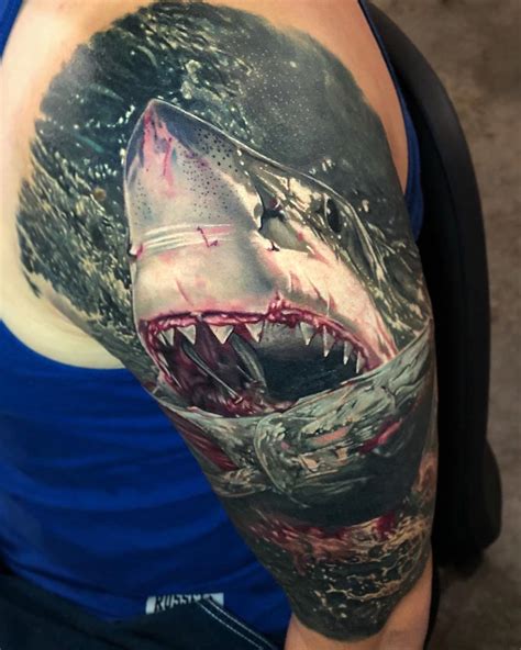 Shark Food | Tatuaggi con squalo, Tatuaggi braccio, Idee per tatuaggi