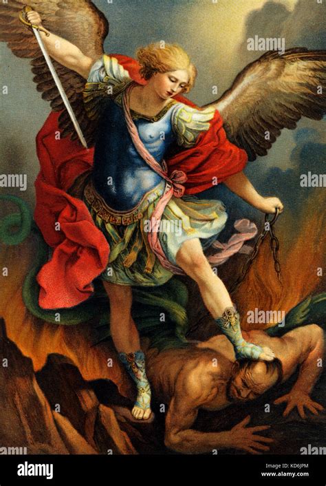 The Archangel Michael slaying the Devil. Painting by Guido Reni, 1575 ...