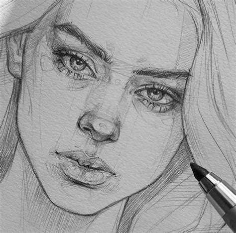 Portrait Drawing Guides and Inspiration – Bein Kemen | Portrait drawing ...